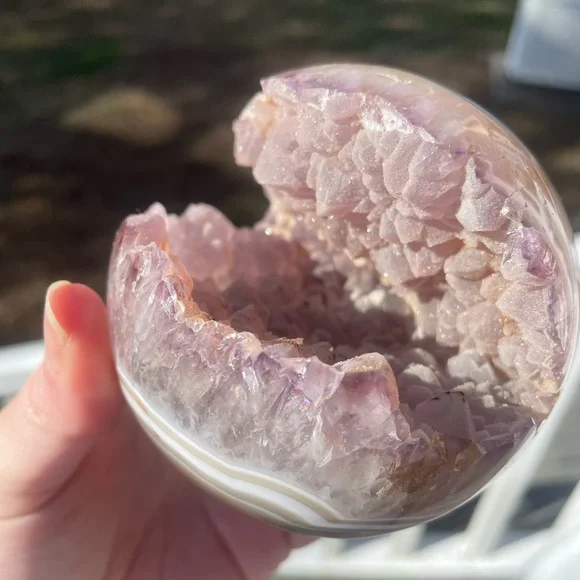 Purple Geode Sphere